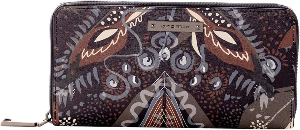 CROMIA Portafogli Petit Eva Geldbörse Schwarz 19x10x2cm Italienisches Leder