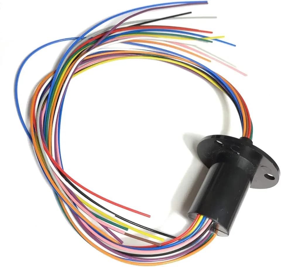 Taidacent 6-30A Slip Ring Collector Ring Rotary Electrical Contact Connector (12 Wires 5A)