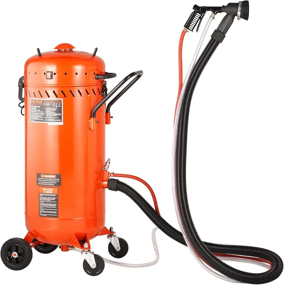 VEVOR Vakuum-Sandstrahler 106L, staubfreier Sandstrahler mit eingebautem 1200 W Vakuumsystem, 60-110 PSI Hochleistungs-Strahlgerät zur Staubkontrolle und Strahlmittelrückführung