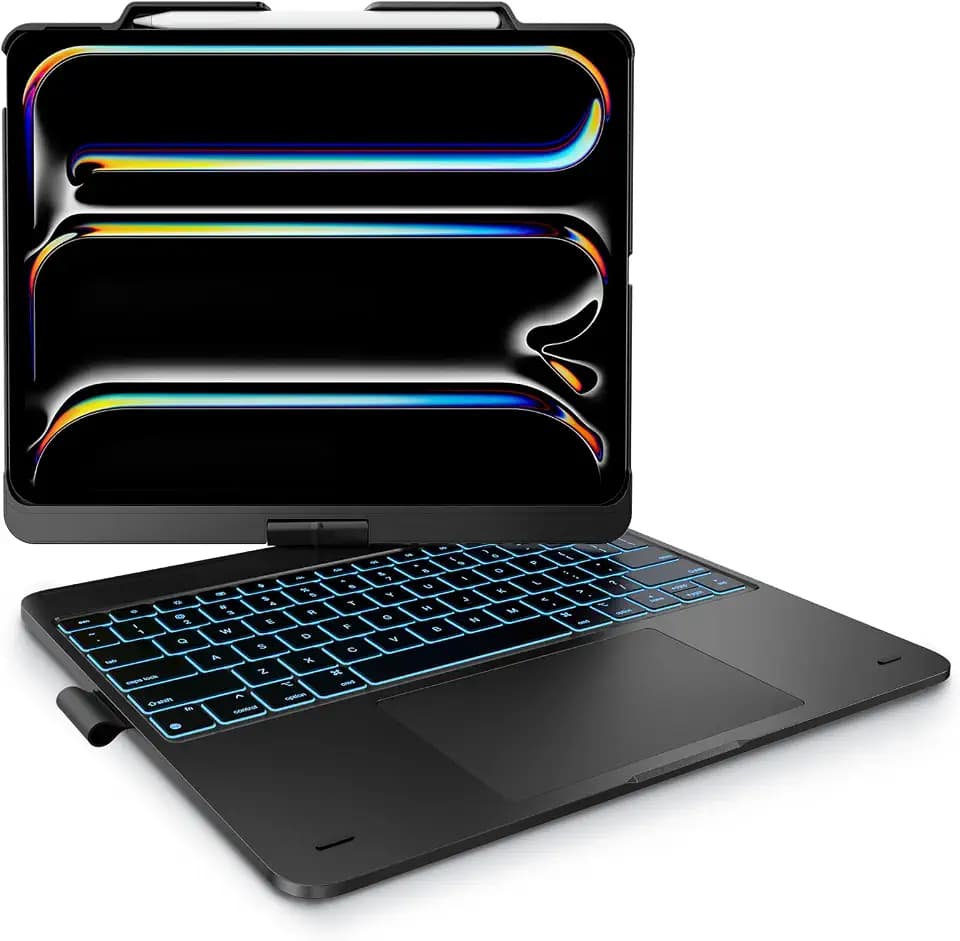 typecase Keyboard Case for iPad 13" & 12.9", Trackpad, 360° Rotating