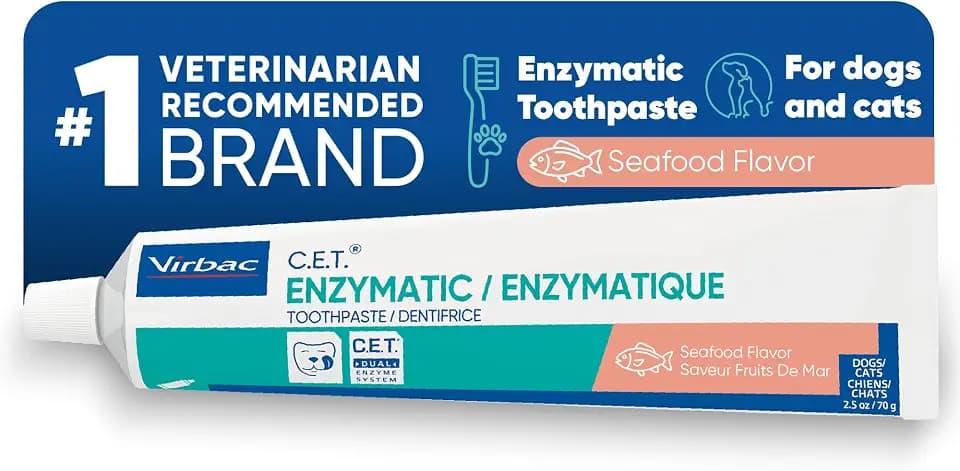 C.E.T. Enzymatic Toothpaste for Dogs and Cats, Seafood, 2.5oz