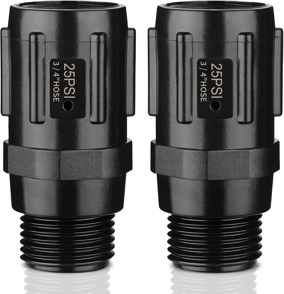 Pressure Regulator 25 PSI, 3/4" FHT × 3/4" MHT, Pressure Reducer Low Flow Valve ideal for Drip Irrigation System (2-Pack)