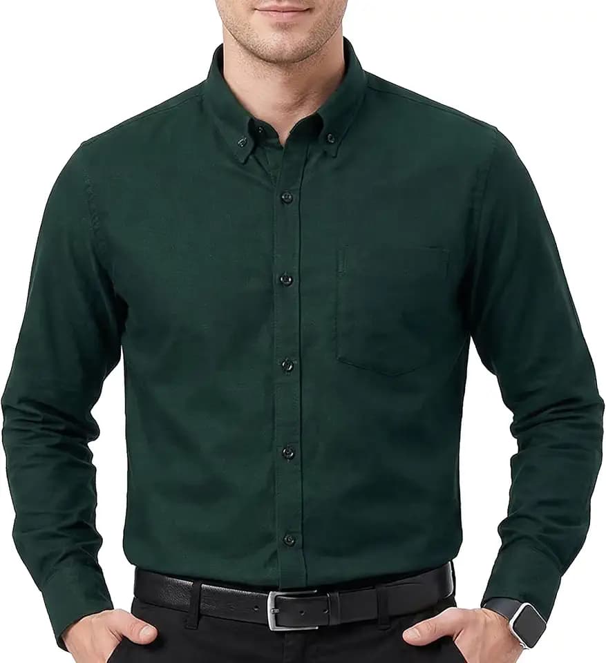 Cotton King 100% Cotton Oxford Shirts for Men Button Down Dress Shirt