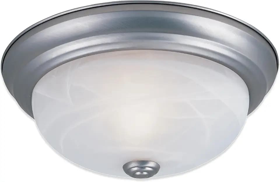 DESIGNERS FOUNTAIN Reedley 11-Inch 2-Light Flush Mount, Pewter