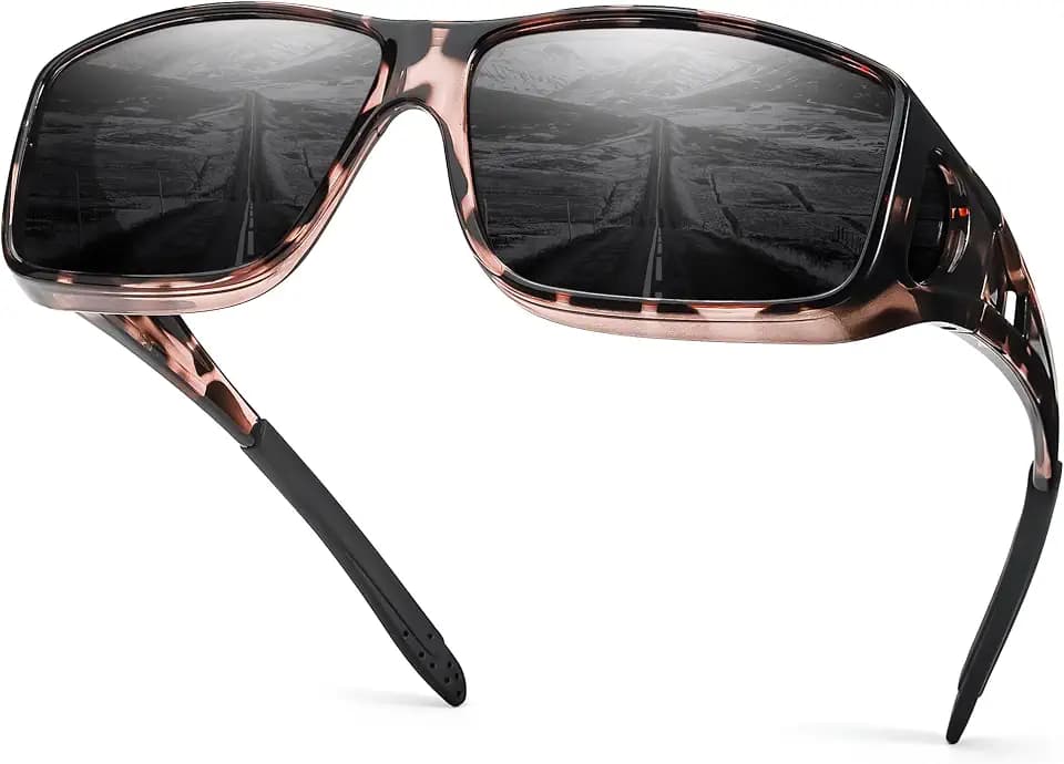 Trysee Fit Over Sunglasses for Men Women Polarized Wrap Around Sunglasses to Wear Over Glasses with UV Protection TS0312