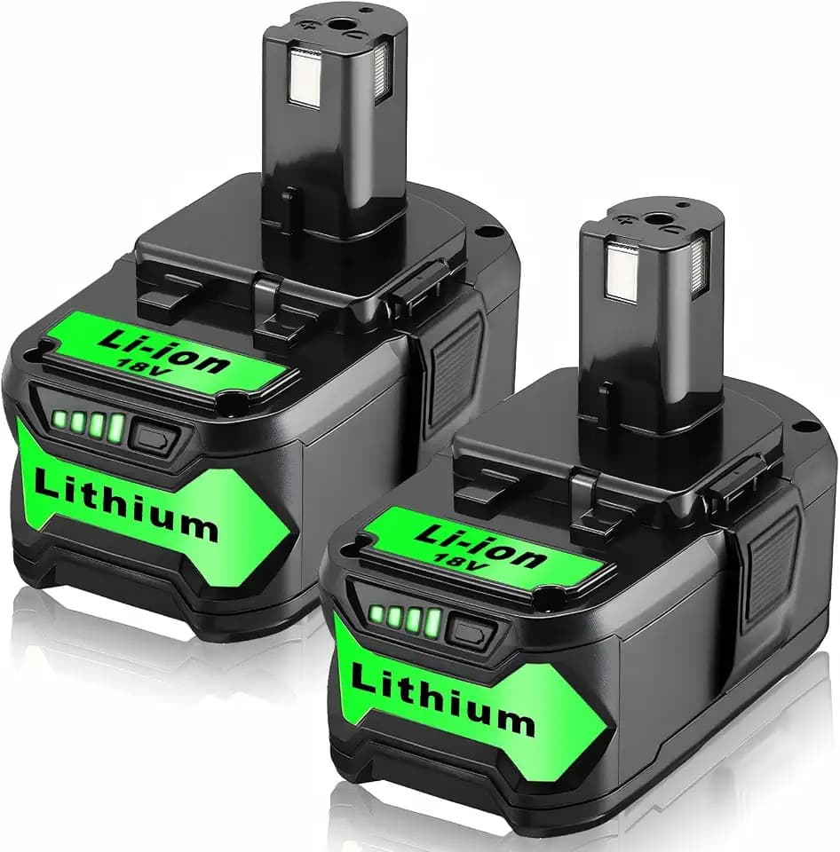Upgrade 2 Pack 90000mWh High Capacity Replacement for Ryobi 18V Battery P108 P104 P105 P102 P103 P122 P109 Li-ION Compatible with Ryobi 18V ONE+ System Cordless Power Tools and Charger