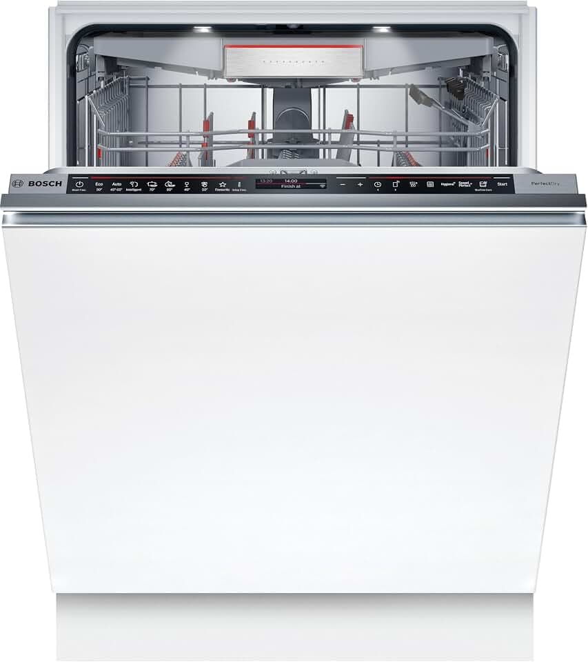 Bosch SMD8TCX04E, Serie 8, Smarter Geschirrspüler Vollintegriert 60 cm, Besteckschublade, Spülmaschine Made in Germany, Zeolith Trocknung, starke Reinigung, sehr Leise, Rackmatic, Programmassistent