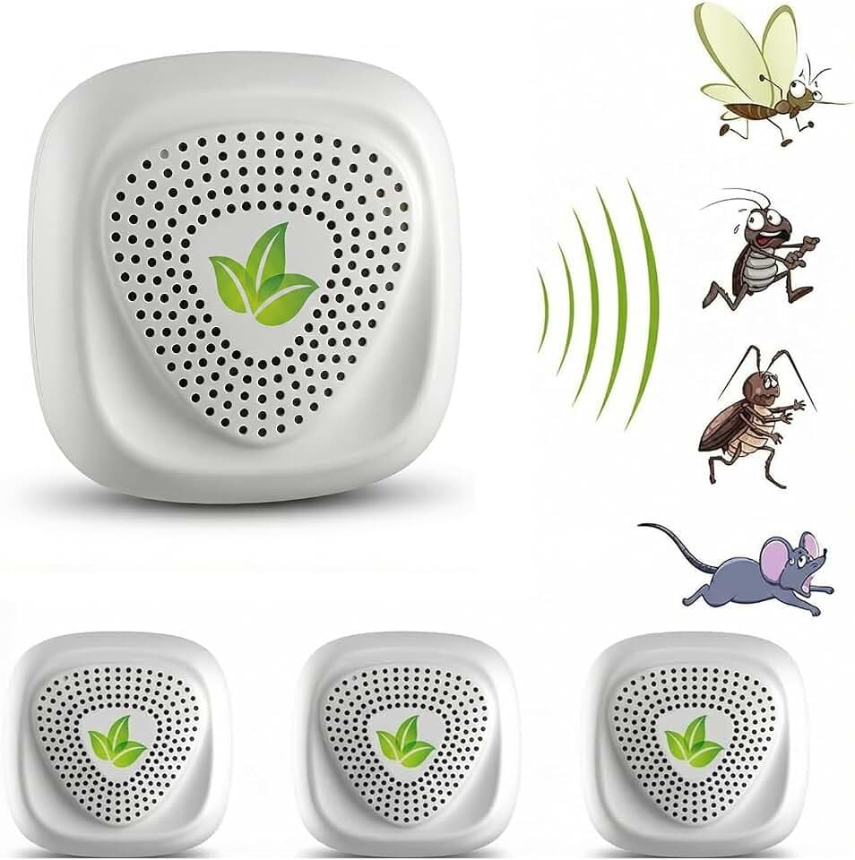 AILEDA Ultraschall-Mückenschutz, 4 Stück, Ultraschall-Mausvertreiber für den Innenbereich, leistungsstarkes Abwehrmittel für Mücken, Ratten, Kakerlaken, Insekten