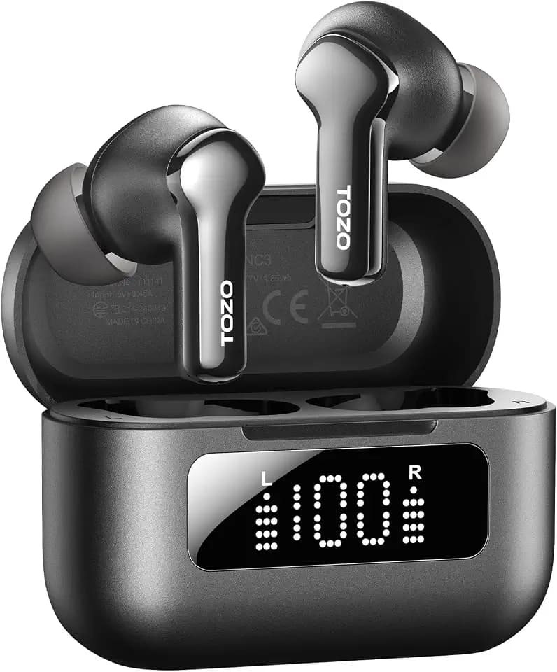 TOZO Hybrid Active Noise Cancelling in Ear Wireless Earbuds, 68H Playtime