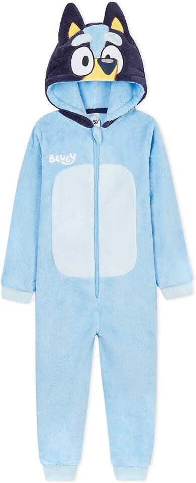 BlueY Jungen Fleece Jumpsuit mit Kapuze, kuscheliger Overall – Geschenke für Jungs