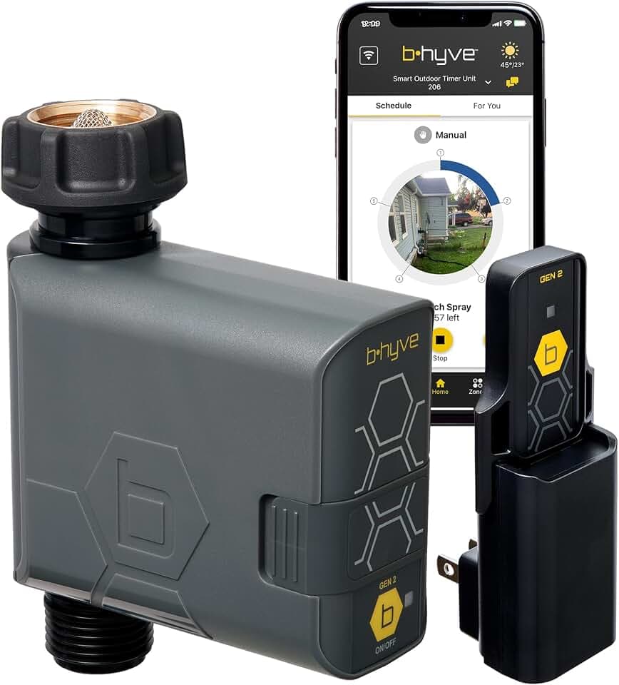 Orbit B-hyve Gen 2 Smart Hose Watering Timer with Wi-Fi Hub - Smart Hose Watering Timer - Wi-Fi System - App Controlled - Weatherproof AA Battery Powered - 90204