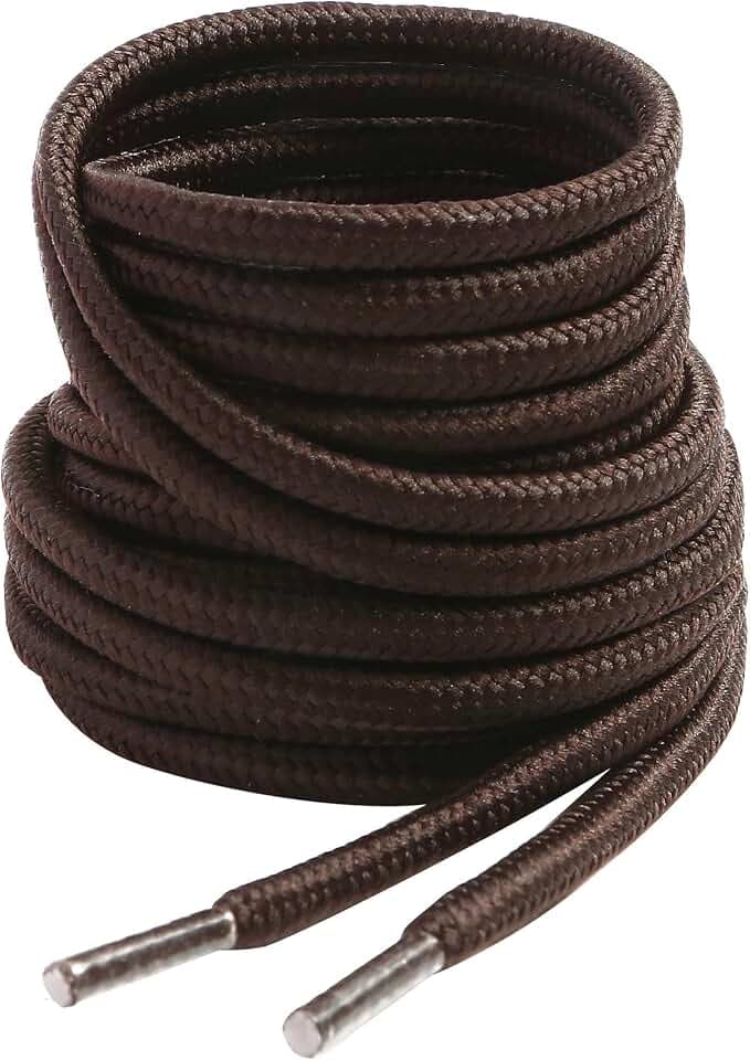 VSUDO Stiefel Schnürsenkel, Runde ø4 mm dünne Schnürsenkel für Arbeitsschuhe/Outdoorschuhe/Wanderschuhe/Trekkingschuhe,Boots Shoelace,Damen & Herren reißfeste Ersatz Stiefel Schuhbänder