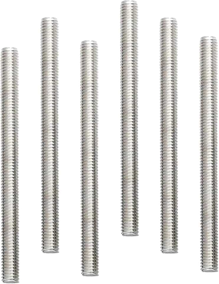 6 Stück Gewindestange M10 x 200mm Gewindestange M10 Edelstahl 304 Vollgewindestangen 1,5mm Steigung Gewindestange Gewindebolzen Gewindestab Festigkeitsklasse A2-70,DIN 975 (Silber)