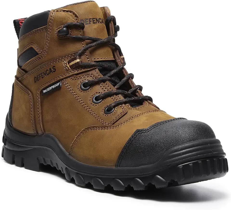 Men's 6"& 8'' Waterproof Composite Toe Work Boots, Slip Resistant