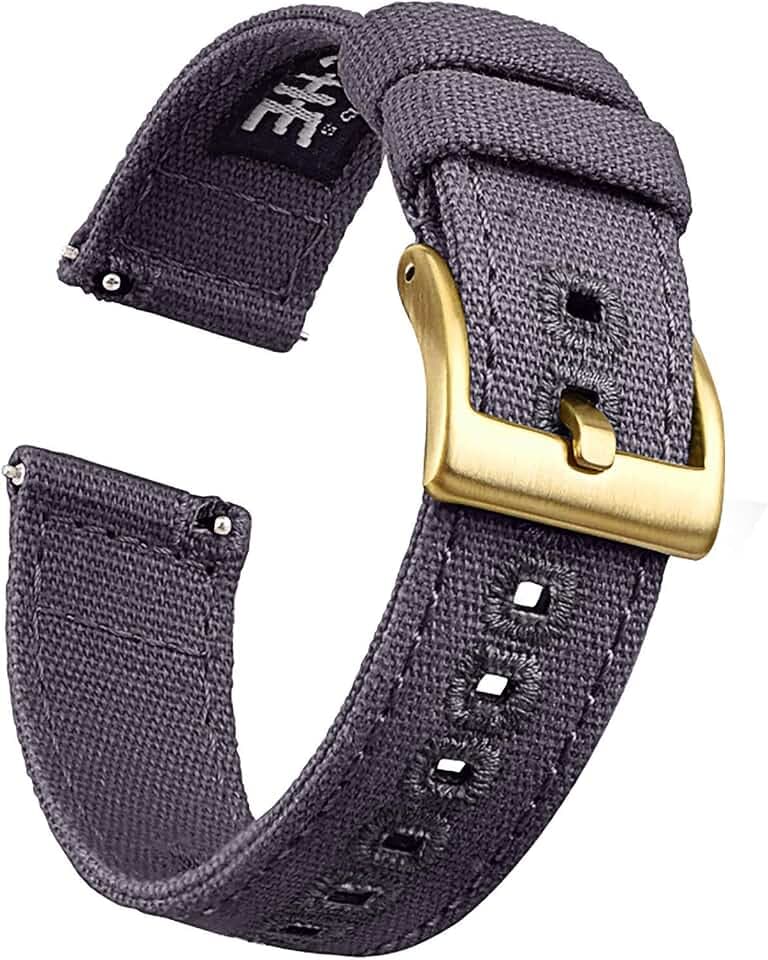 Ritche Christmas Gift Canvas Vintage Quick Release Watch Band 18mm 20mm 22mm 24mm Replacement Watch Straps for Men Women, White Elephant Gifts, Stocking Stuffers for Men, Father's Day gifts
