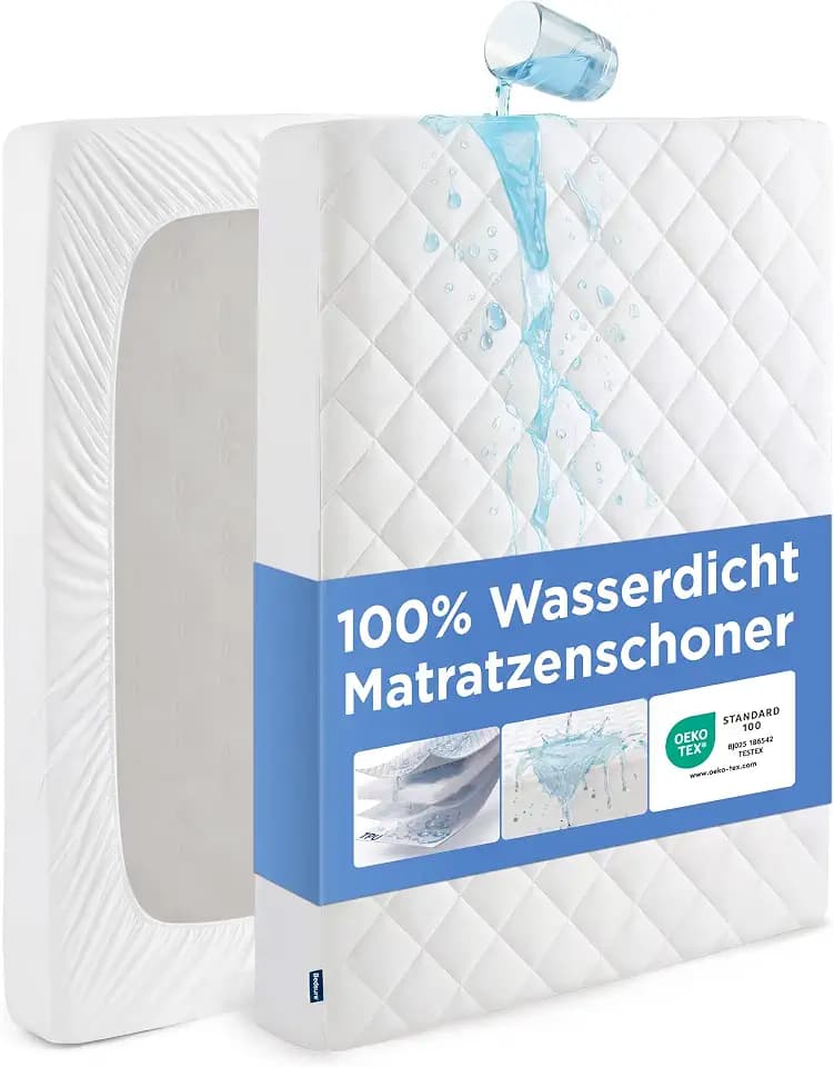 BEDSURE Matratzenschoner 180 x 200 cm Wasserdicht - Matratzenbezug Weiß
