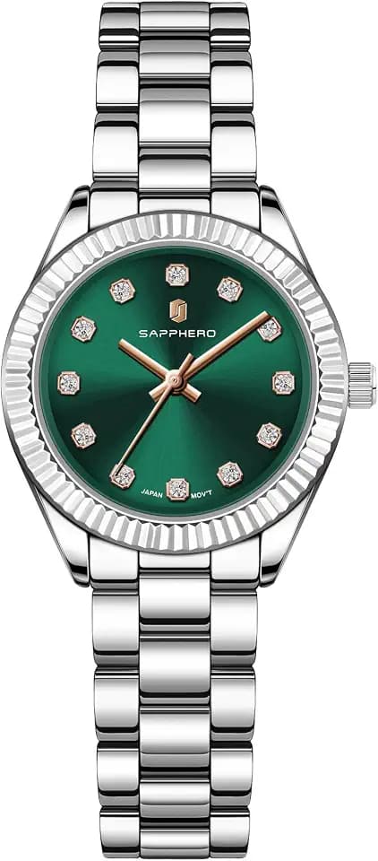 SAPPHERO Watches for Women Luxury Stainless Steel Ladies Watches Women's Bracelet Watch Small Analog 5ATM Waterproof Wrist Watch Elegant Gifts for Women