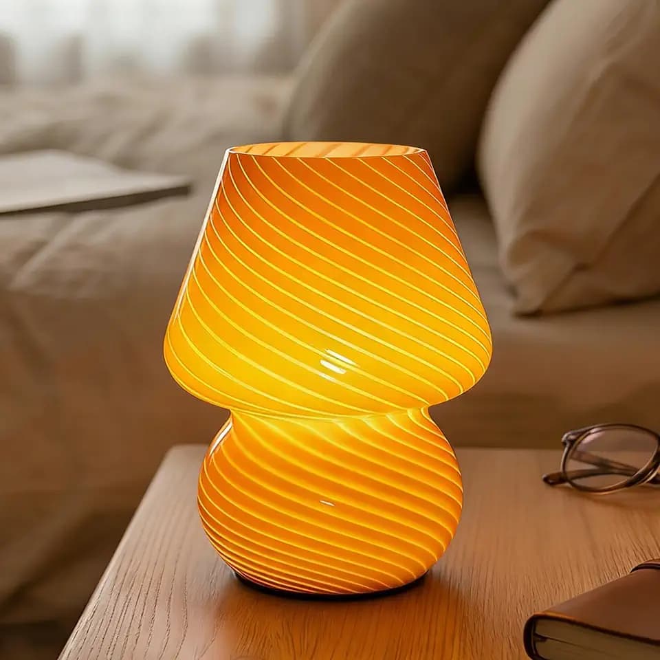 Table Lamp Orange Mushroom lamp