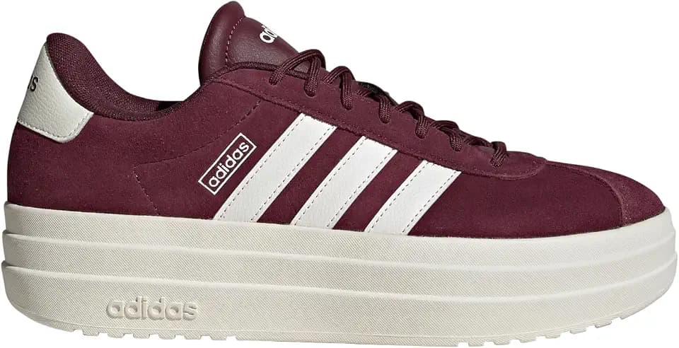 Adidas Women's VL Court Bold, Maroon/White/Off-White, 10 Medium
