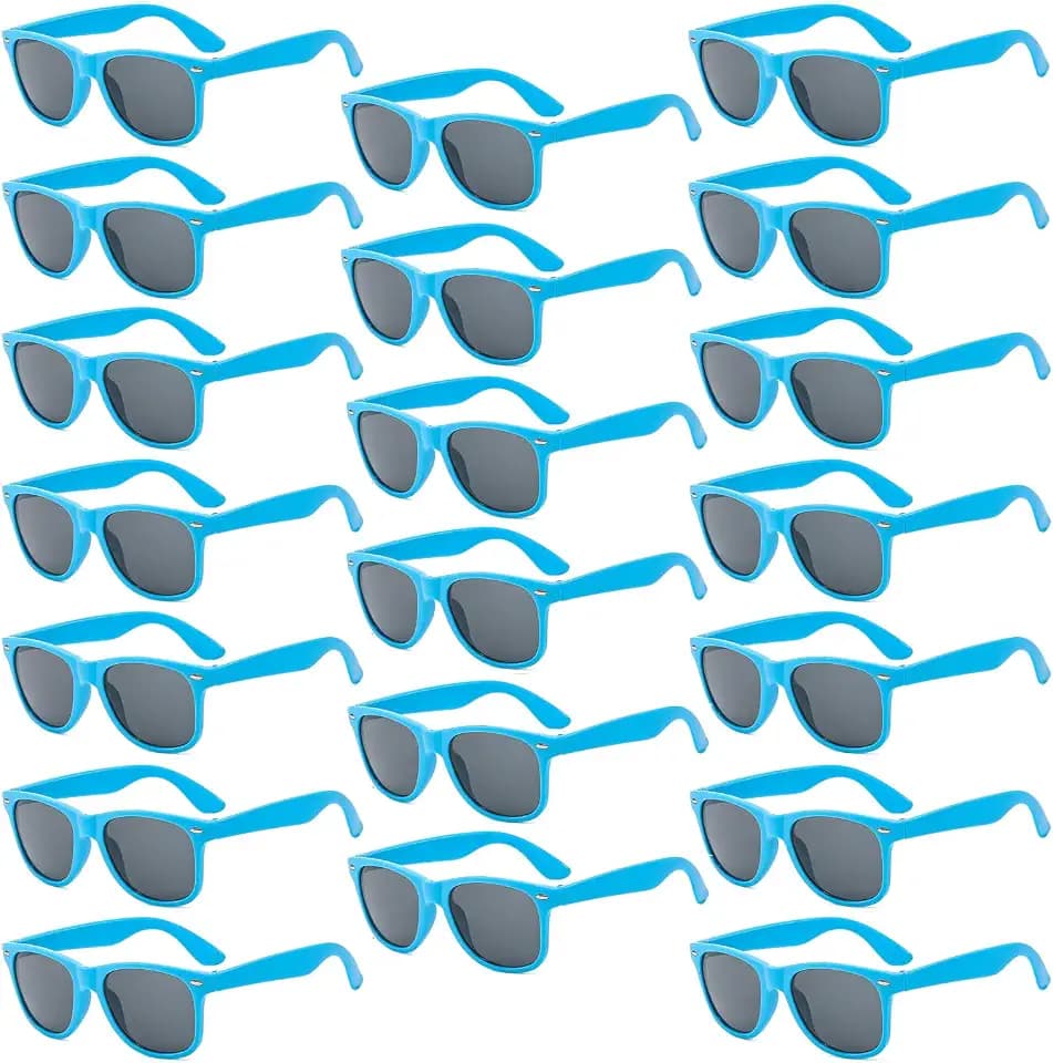 Pibupibu 10/20 Packs Adults Wholesale Neon Colors Square Retro Style Party Favors Sunglasses