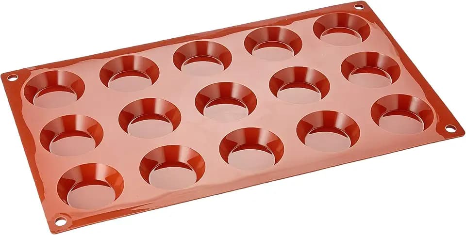 silikomart | SF013 Silikonform für TARTELLETTA Monoportionen, antihaftbeschichtet, 15 Hohlräume, 1er Pack Kuchenform, Ø 45 h 10 mm, Made in Italy
