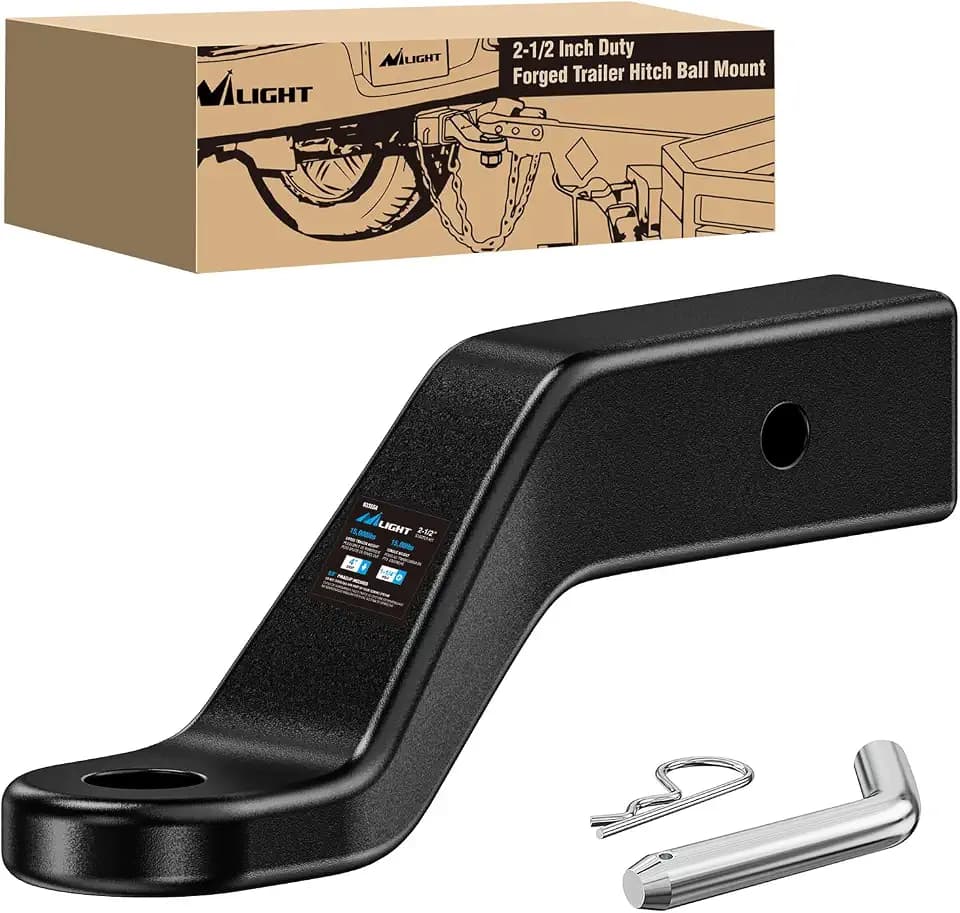 Nilight Trailer Hitch Ball Mount Fits 2-1/2 Inch Receiver Square