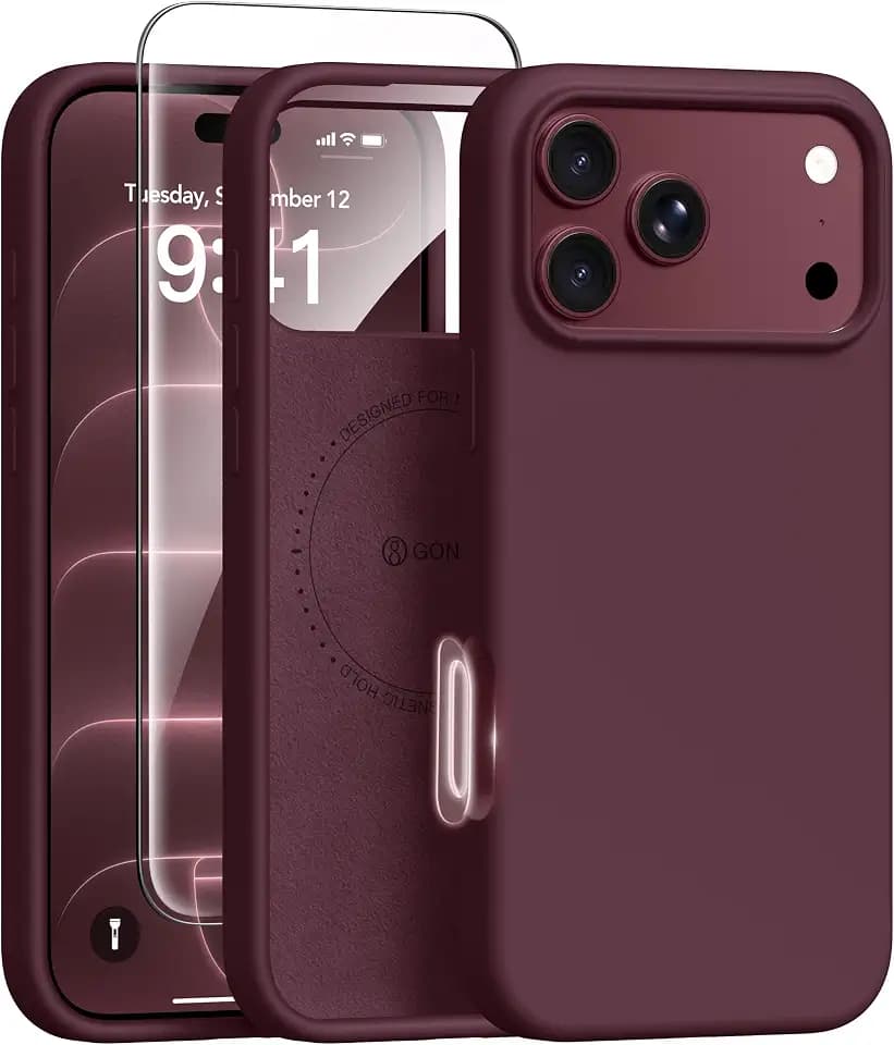 GONEZ for iPhone 18 Pro Max Case/iPhone 17 Pro Max Case, Burgundy