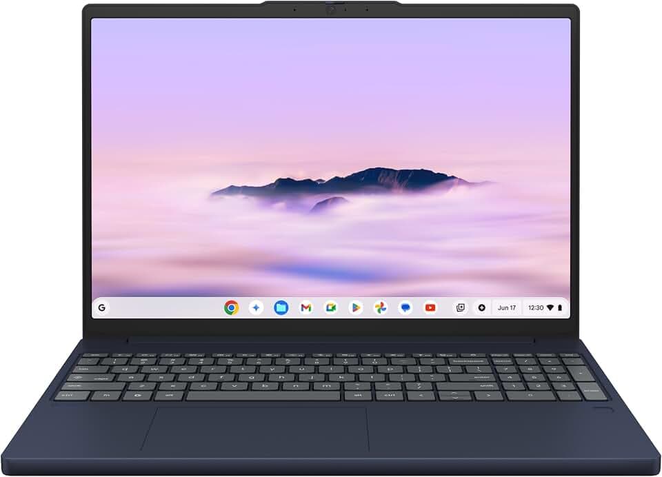 Lenovo Chromebook Plus i 15"- Professional Laptop - Google Gemini - Intel® 3 N355 CPU - 15.3" WUXGA IPS Display - 8GB RAM - 256GB Storage - Integrated Intel® Graphics - Cosmic Blue