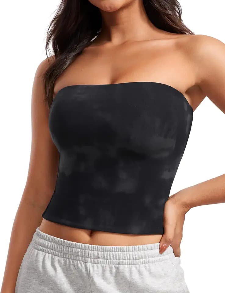 CRZ YOGA Butterluxe Double Lined Crop Tube Top