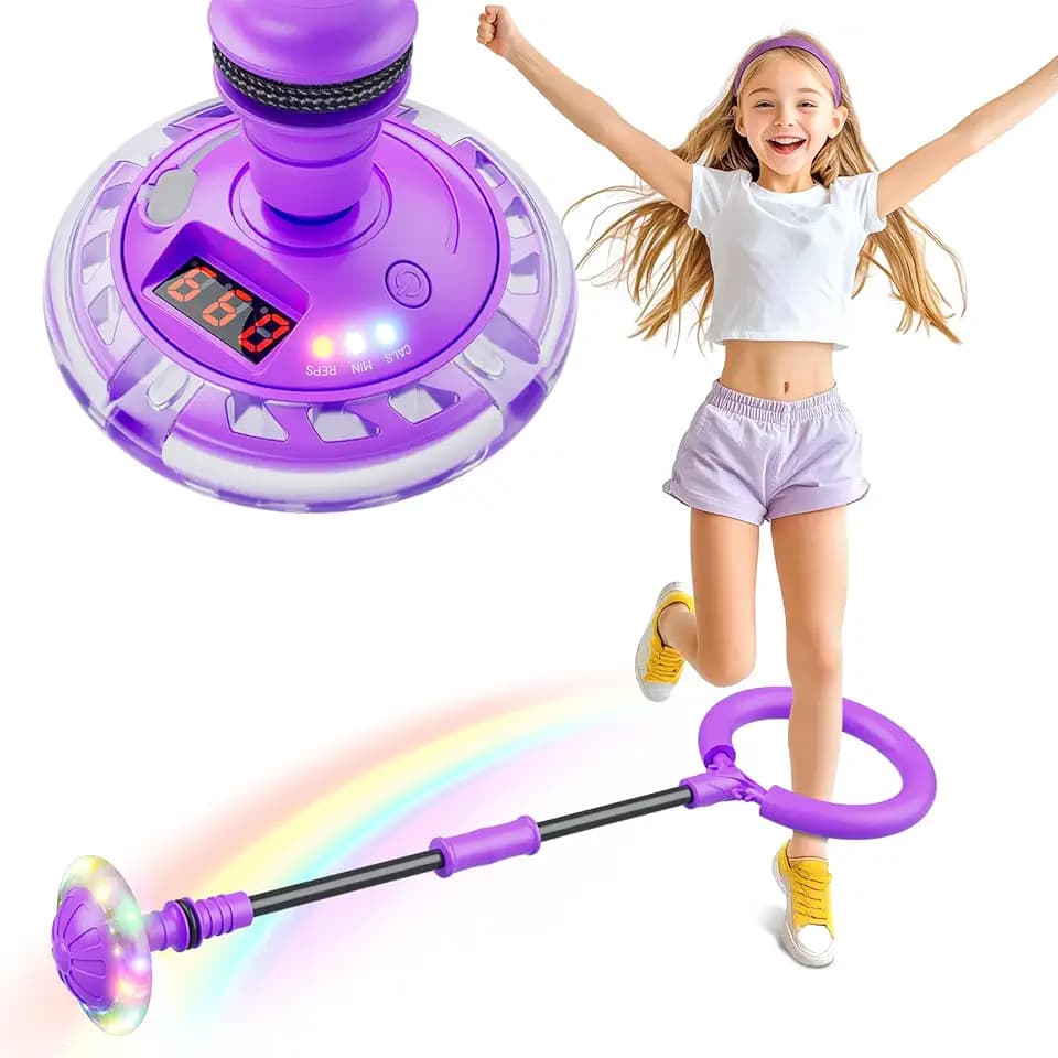 Hot Bee Geschenk Mädchen Aufladbare Blinkender Springring Fußkreisel