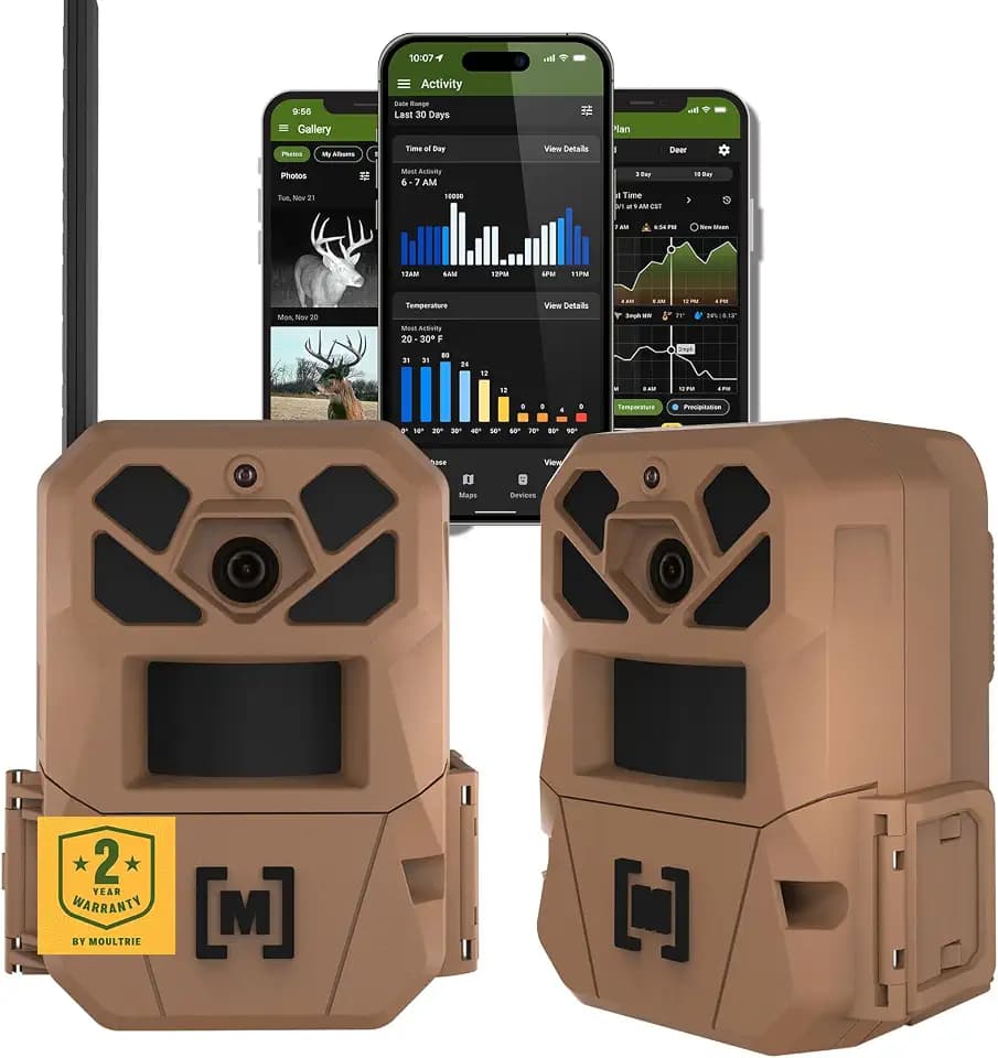 Moultrie Edge 3 Cellular Trail Camera - 2-Pack, 40MP, 0.5s Trigger