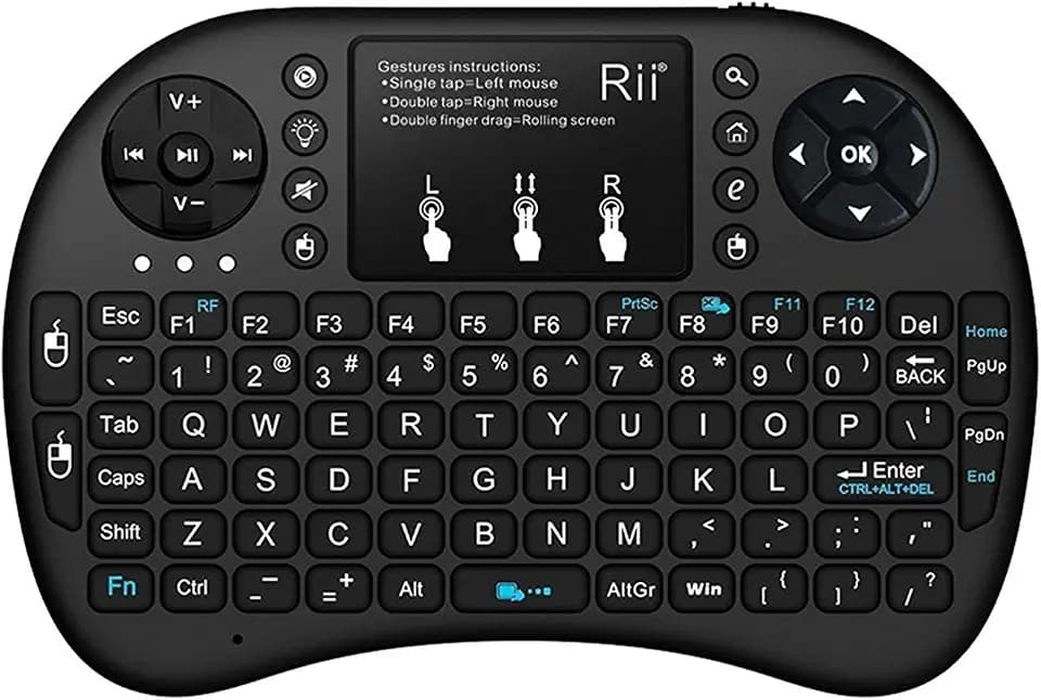 Rii i8 + Mini Wireless 2.4 G Hintergrundbeleuchtung Touchpad Tastatur mit Maus für PC/Mac/Android