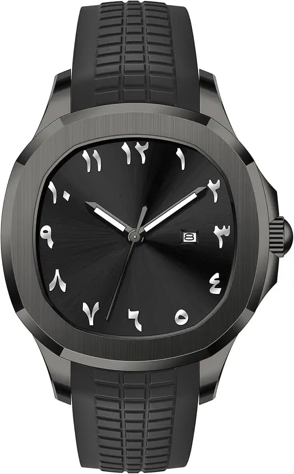 Gosasa Men's Arabic Numeral Quartz Watch, 30M Water Resistant, 1.65" Case