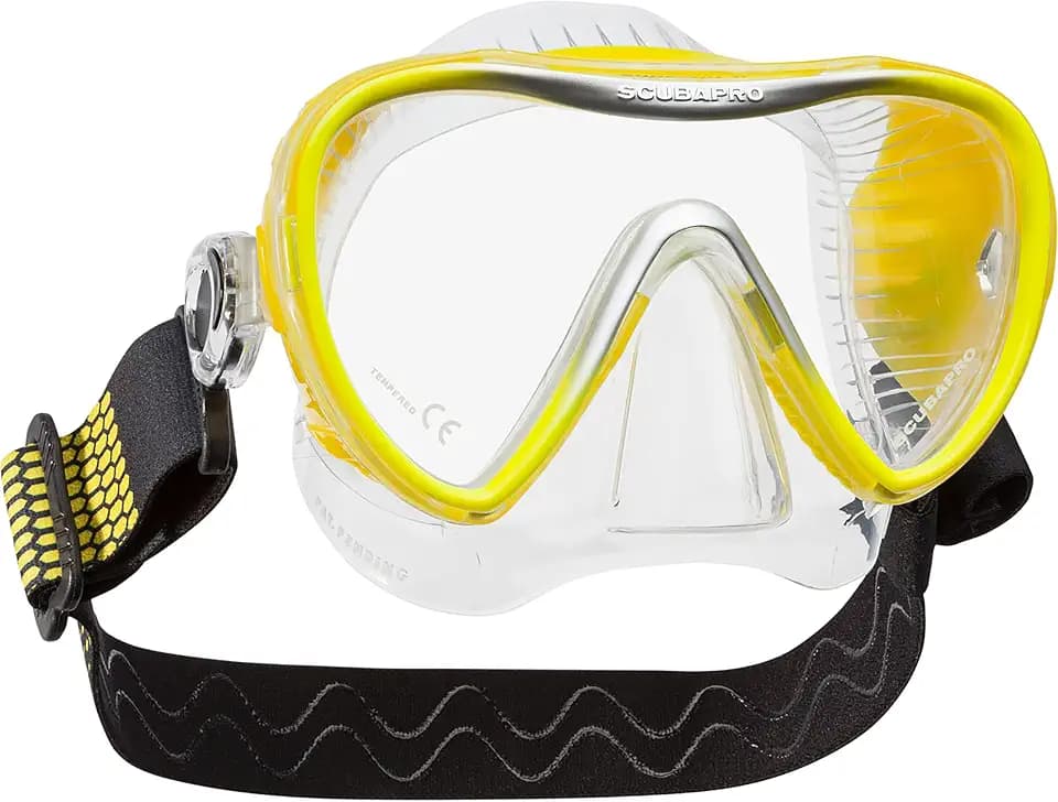 Scubapro Synergy 2 Mask with Comfort Strap - Yellow/Silver - Clear Silicone
