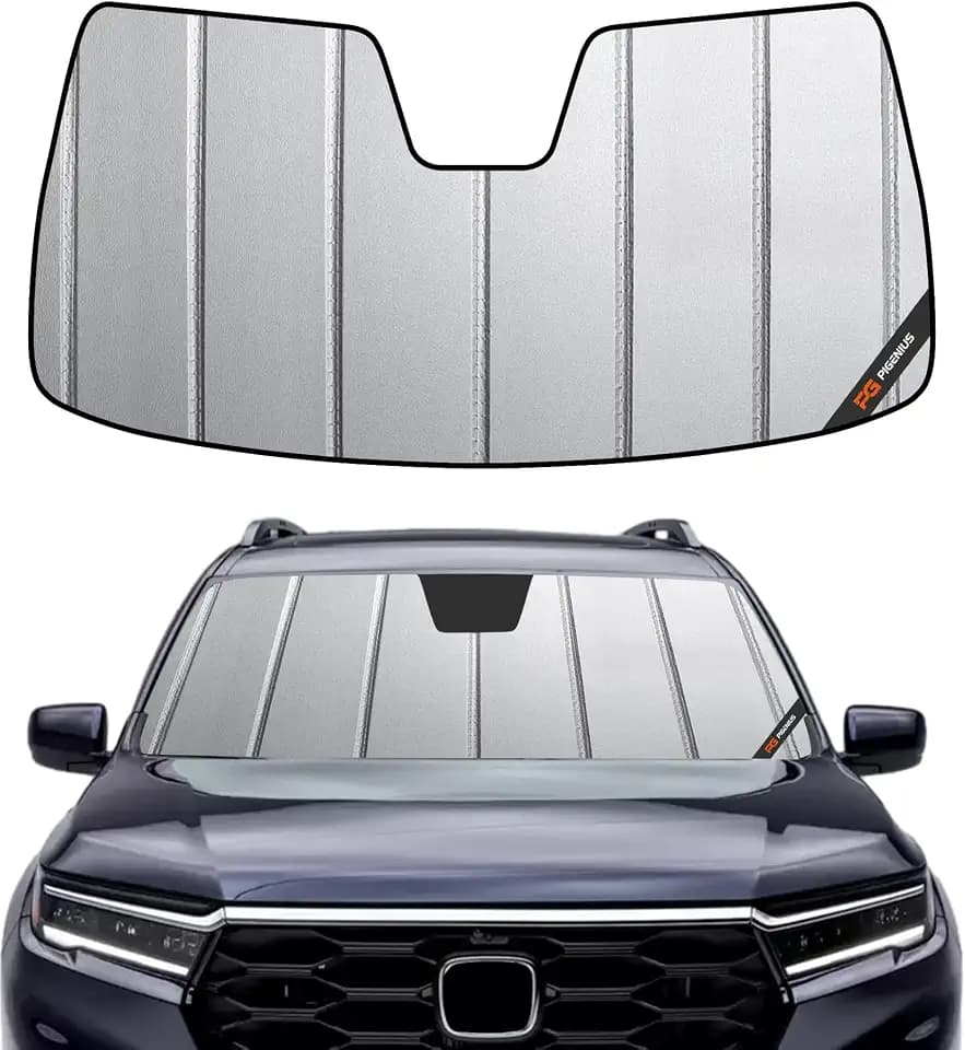 Pigenius Windshield Sun Shade for Honda Pilot 2023-2026 Front Window Sunshade - Safeguard
