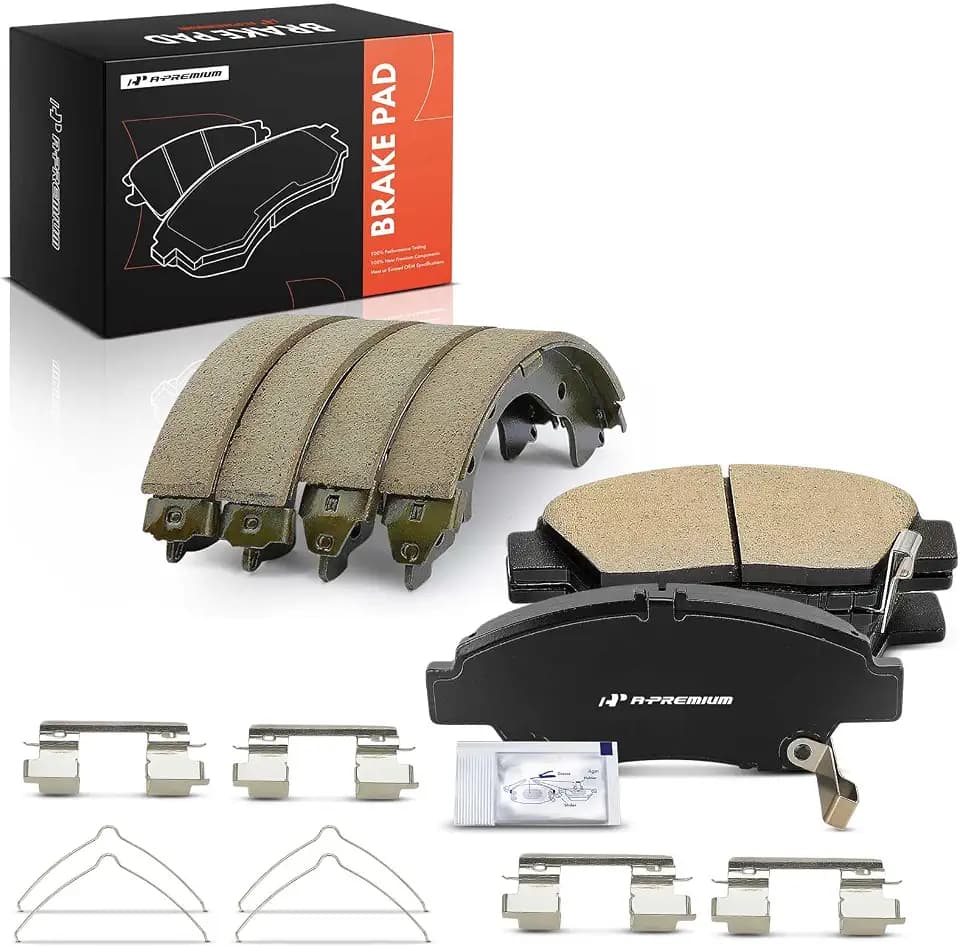 A-Premium Front and Rear Ceramic Brake Pads Compatible with Honda