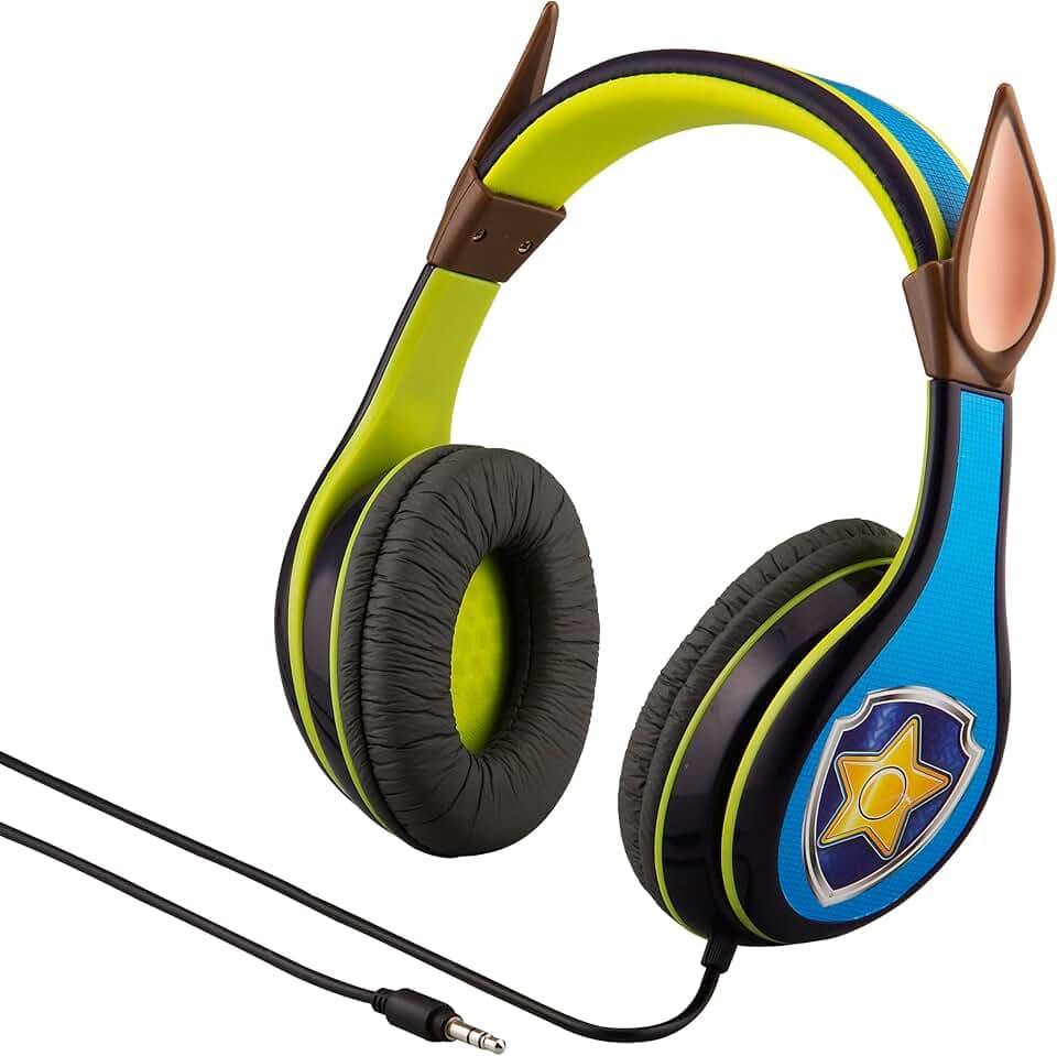 Paw Patrol Chase Headphones for Kids with Built in Volume Limiting Feature for Kid Friendly Safe Listening