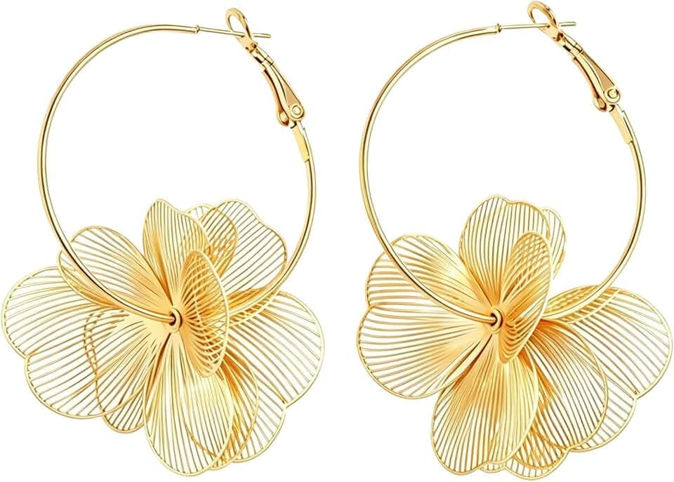 Irregular Statement Earrings for Women Unique Stainless Steel Petal White Enamel Large Stud Trendy Jewelry