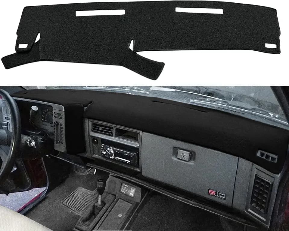 Yiz Dash Cover Mat for Chevy Chevrolet S10 Blazer/GMC S15(86-93 Black) J37