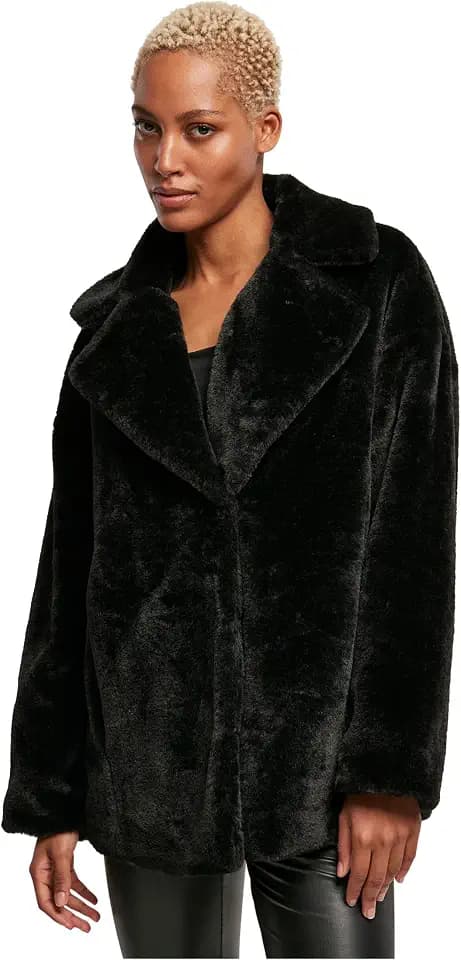 Urban Classics Damen Ladies Lapel Teddy Jacket