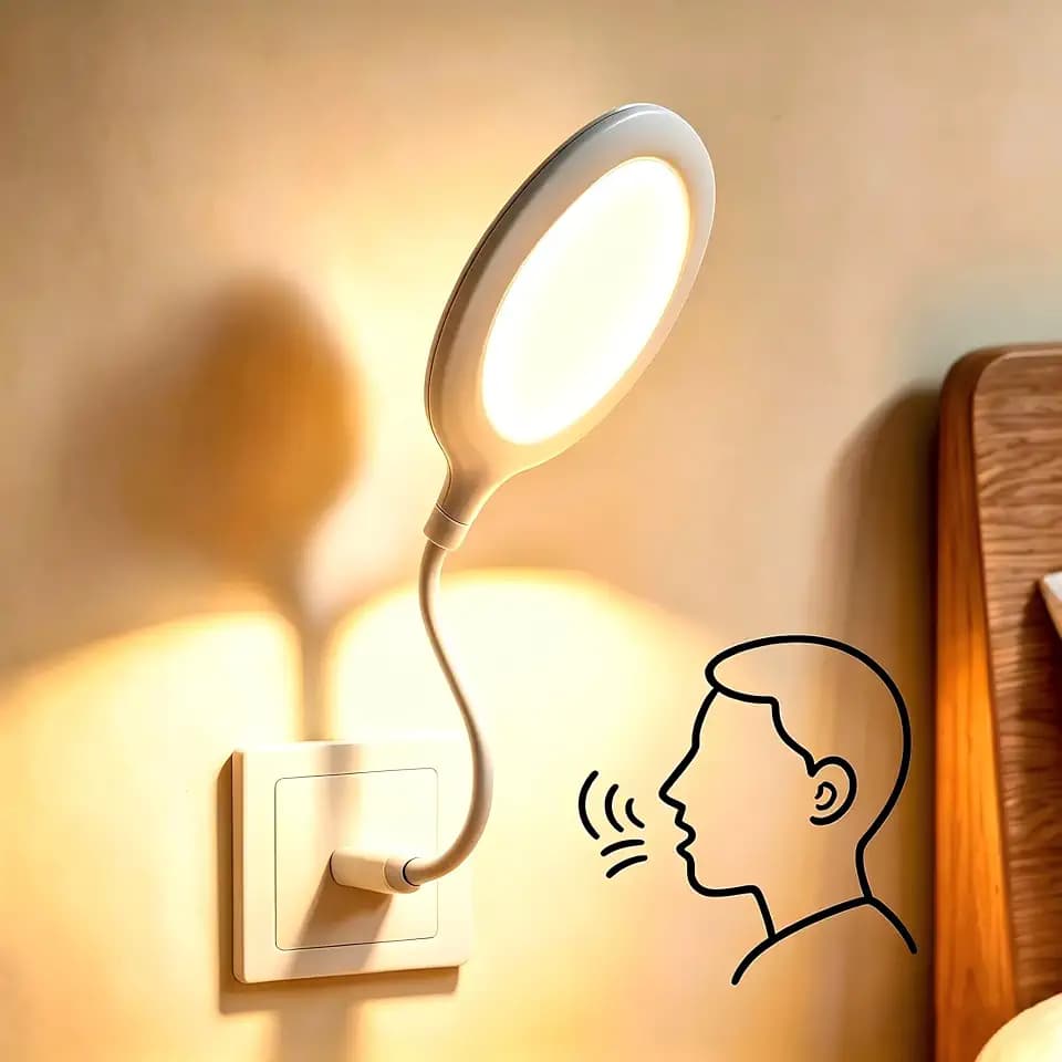 Voice Control USB Night Light Nursery USB Bedside Night Light-1 Pack