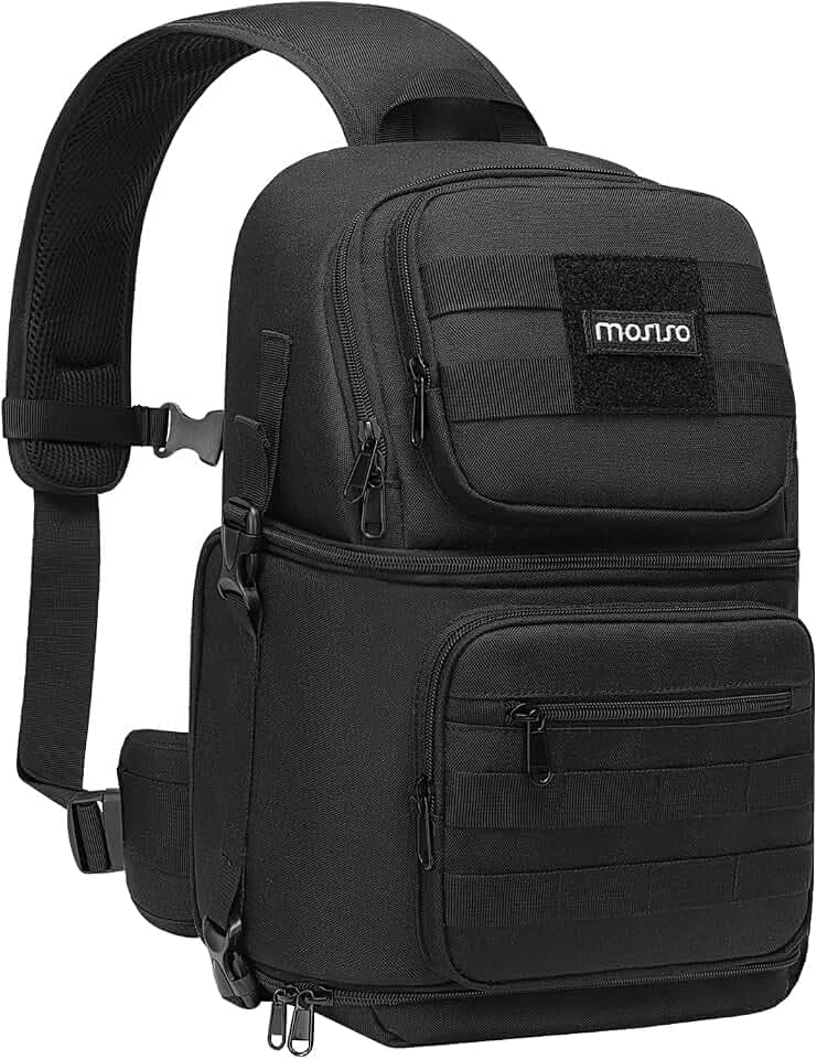 MOSISO Camera Sling Bag, Tactical Camera Crossbody Bag Case Photography
