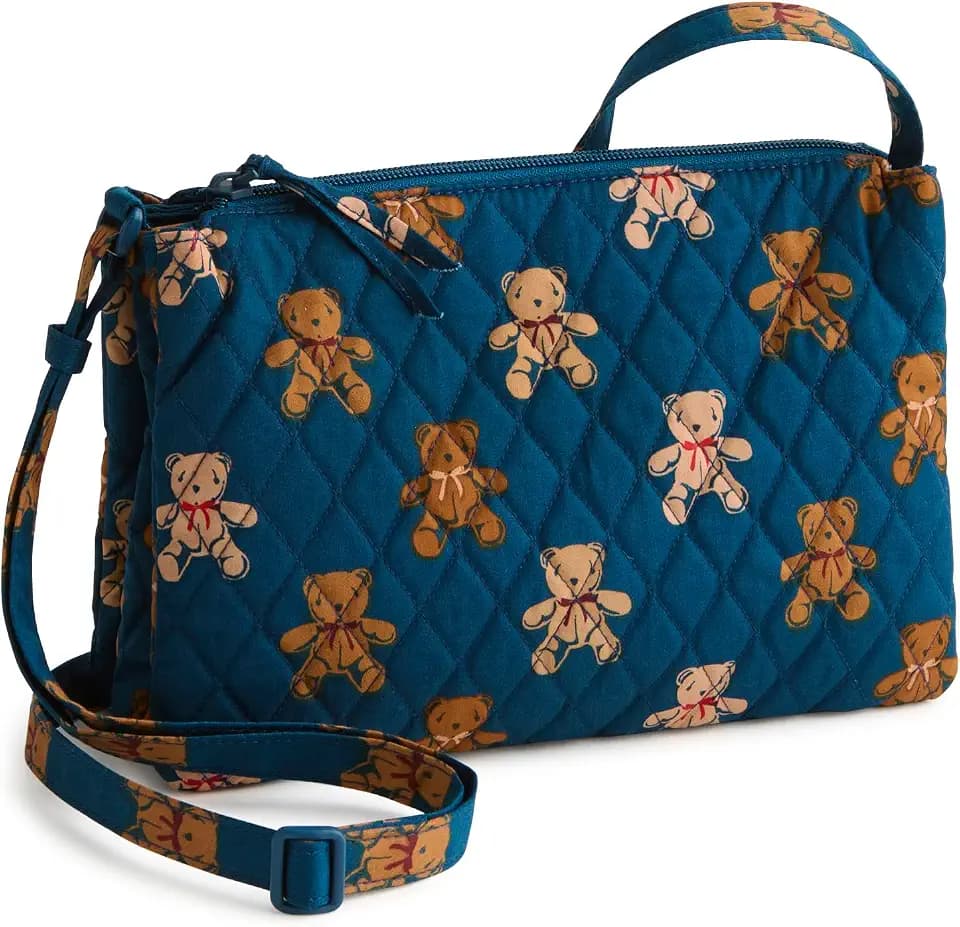 Vera Bradley womens Premium Cotton Foxbury Crossbody Bag