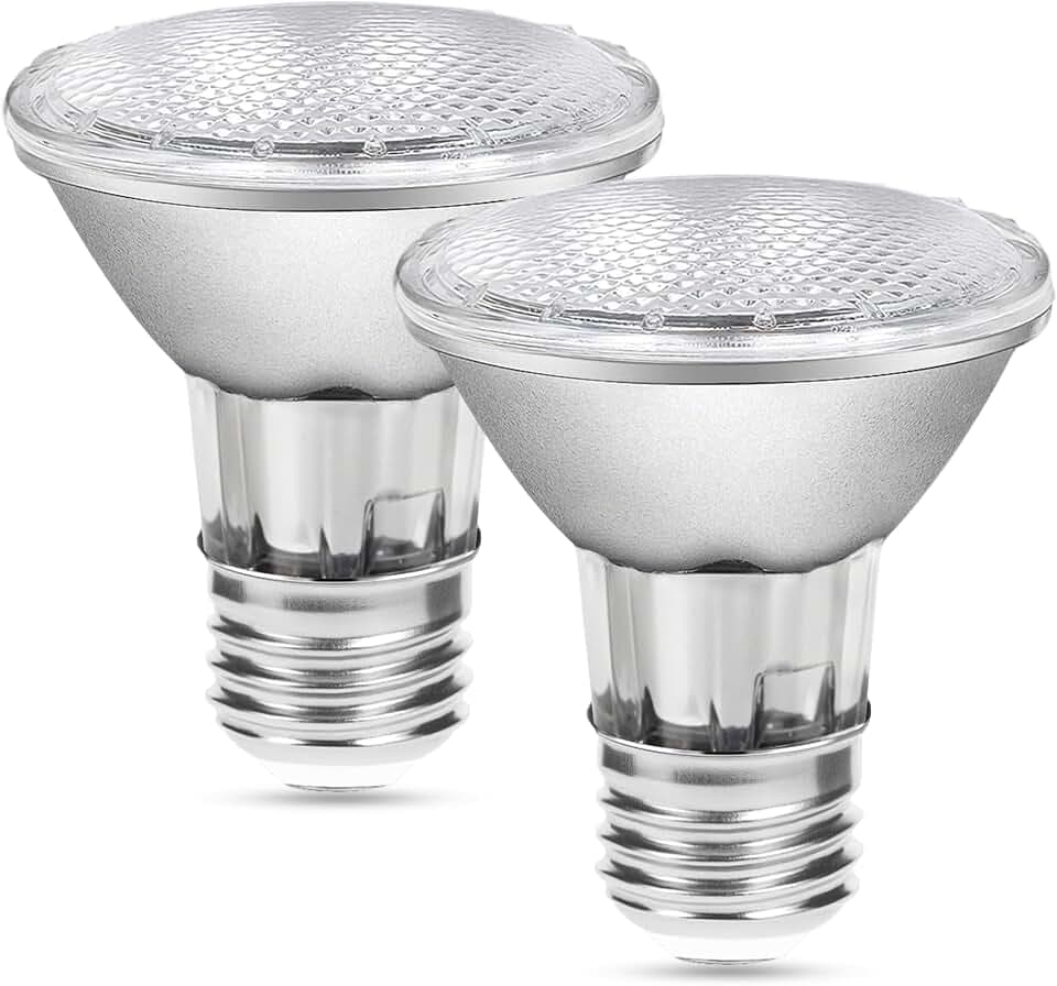 Flaspar PAR20 50W Halogen Light Bulbs, 120V Dimmable 2800K for Range Hood