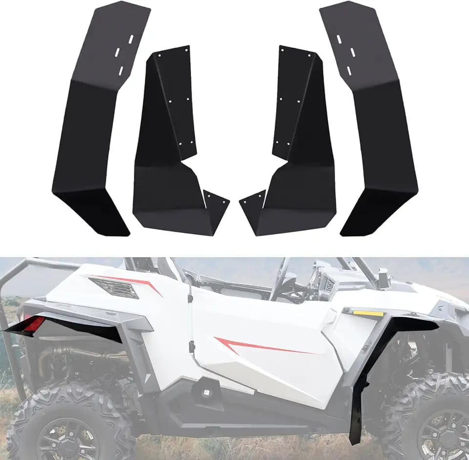 A & UTV PRO Front & Rear Mud Flaps for Polaris RZR 900 14-20, Extended Fender Flares Mud Guards Splash Extension for Polaris RZR 900 / S 900 / Trail 900/ Trail S / 900 EPS 2014-2023 Accessories (4PCS)