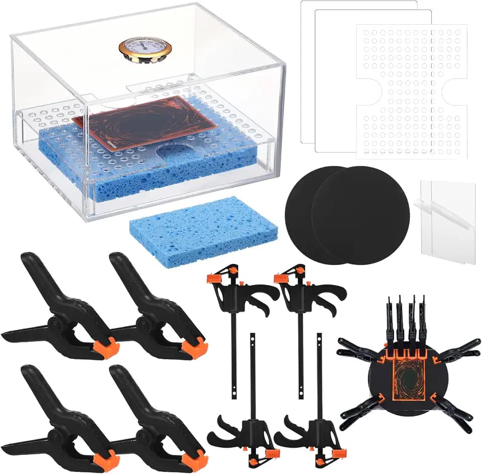 Didaey Card Flattening Kit Trading Card Flattening Tool Kit, Clear, Acrylic