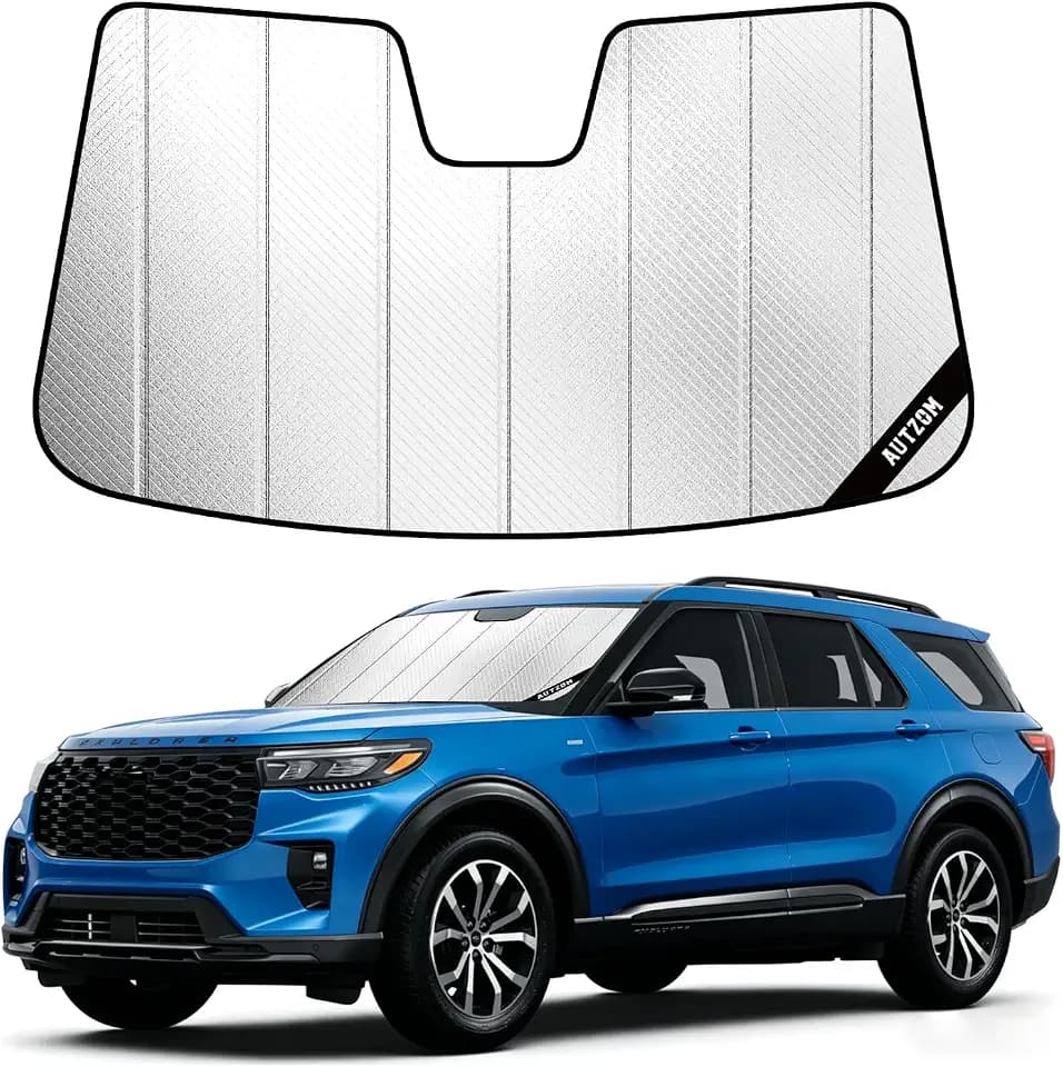 Windshield Sun Shade for Ford Explorer 2020-2024, Vehicle-Specific Design