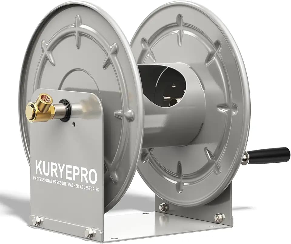 4500 PSI Heavy Duty Steel Pressure Washer Hose Reel