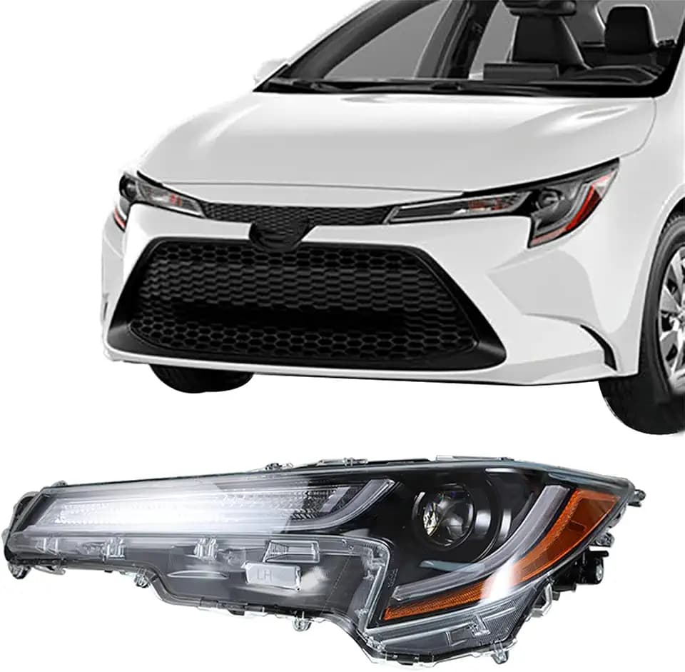 LABLT Driver Side Headlight Assembly Replacement for Corolla LE 2020 2021 2022 Left Side Headlamps Assembly Replacement for 8115002S30 TO2502286