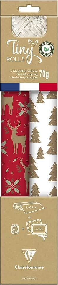 Clairefontaine 223887C Set Tiny Rolls Rot Weiß